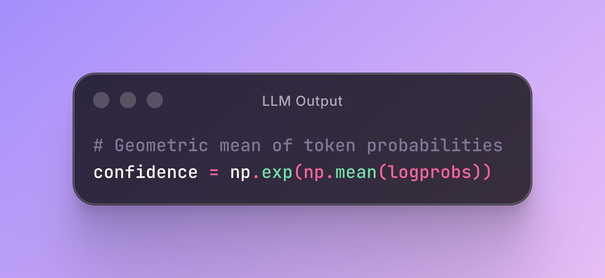 Python implementation of confidence calculation