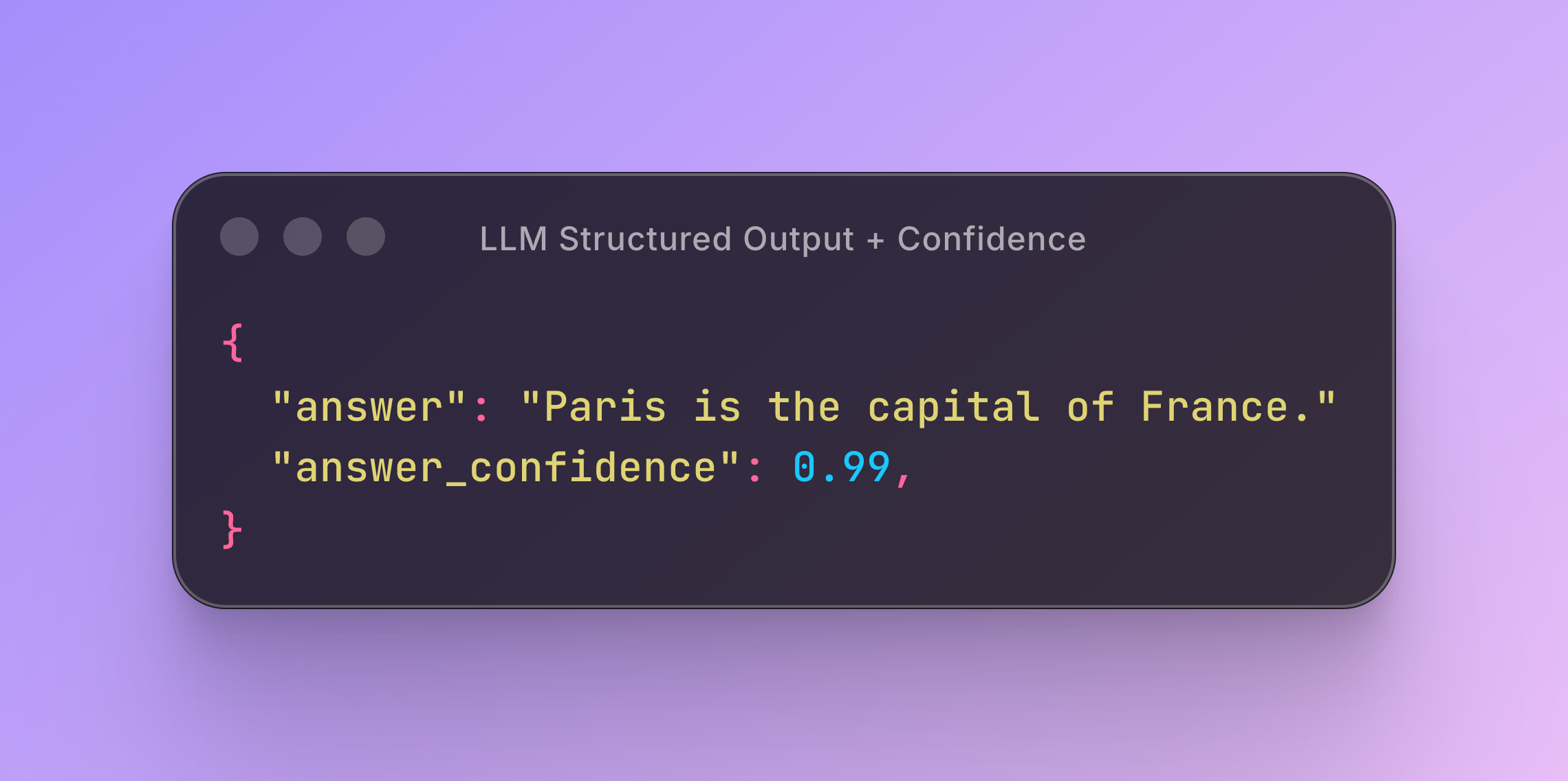 Structured output with field-level confidence score